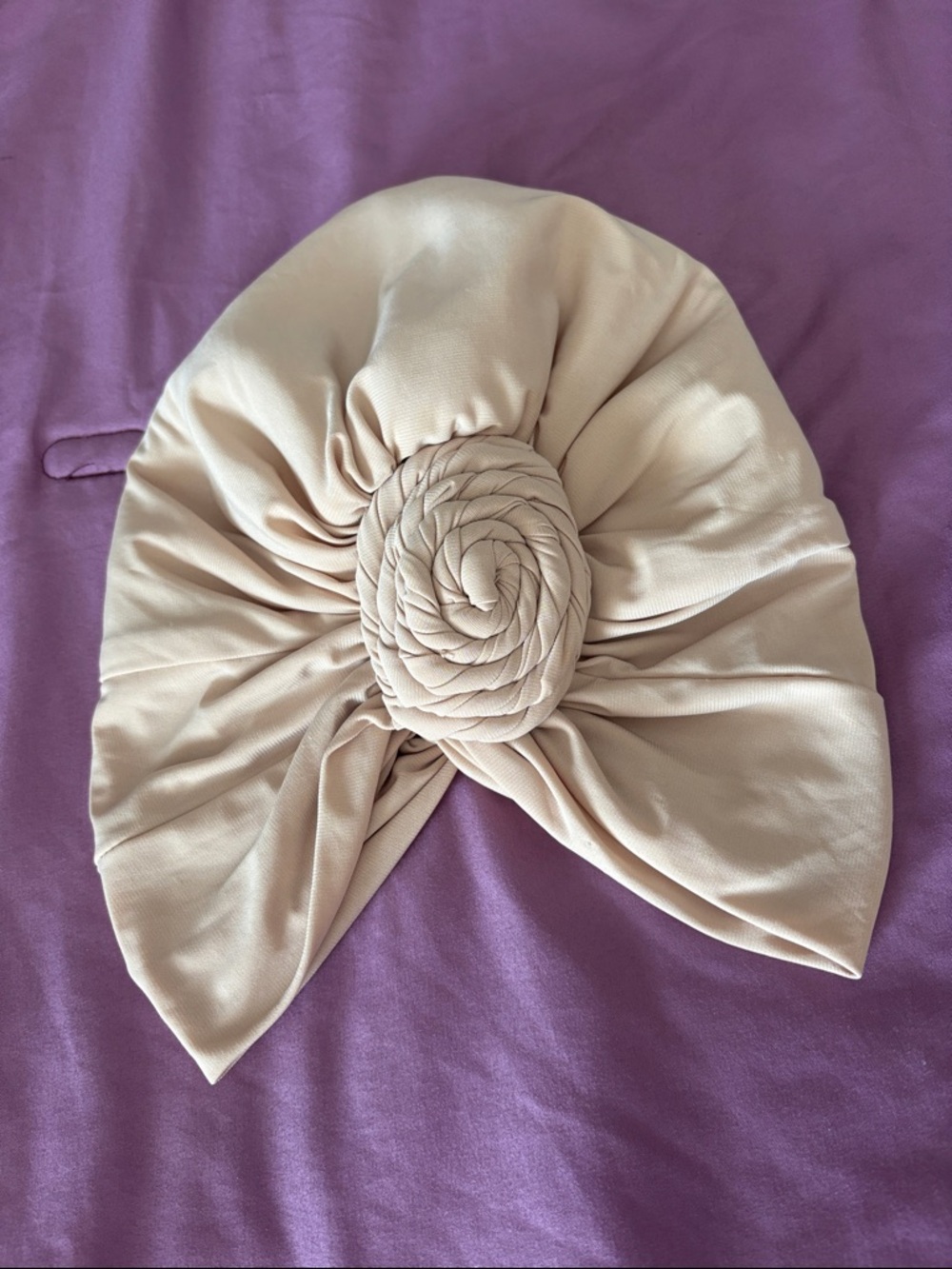 Beige Twist Knot Turban Headwrap